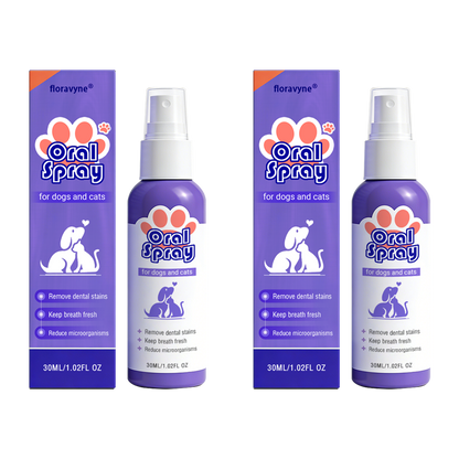 floravyne® Pet Oral Spray ✅ Freshen Breath, Remove Tartar & Promote gum regeneration, stabilize teeth 🦷-YH