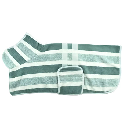 floravyne™ — Quick-Dry Dog Bathrobe Towel-WH