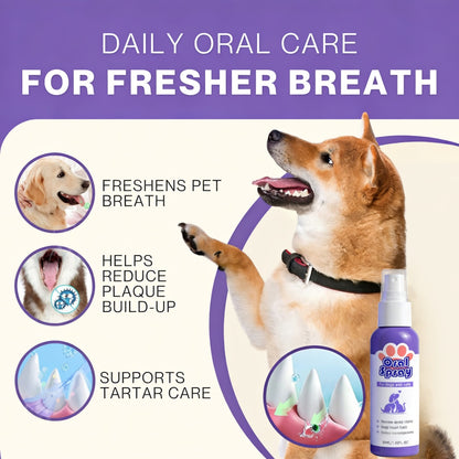 floravyne® Pet Oral Spray ✅ Freshen Breath, Remove Tartar & Promote gum regeneration, stabilize teeth 🦷-YH